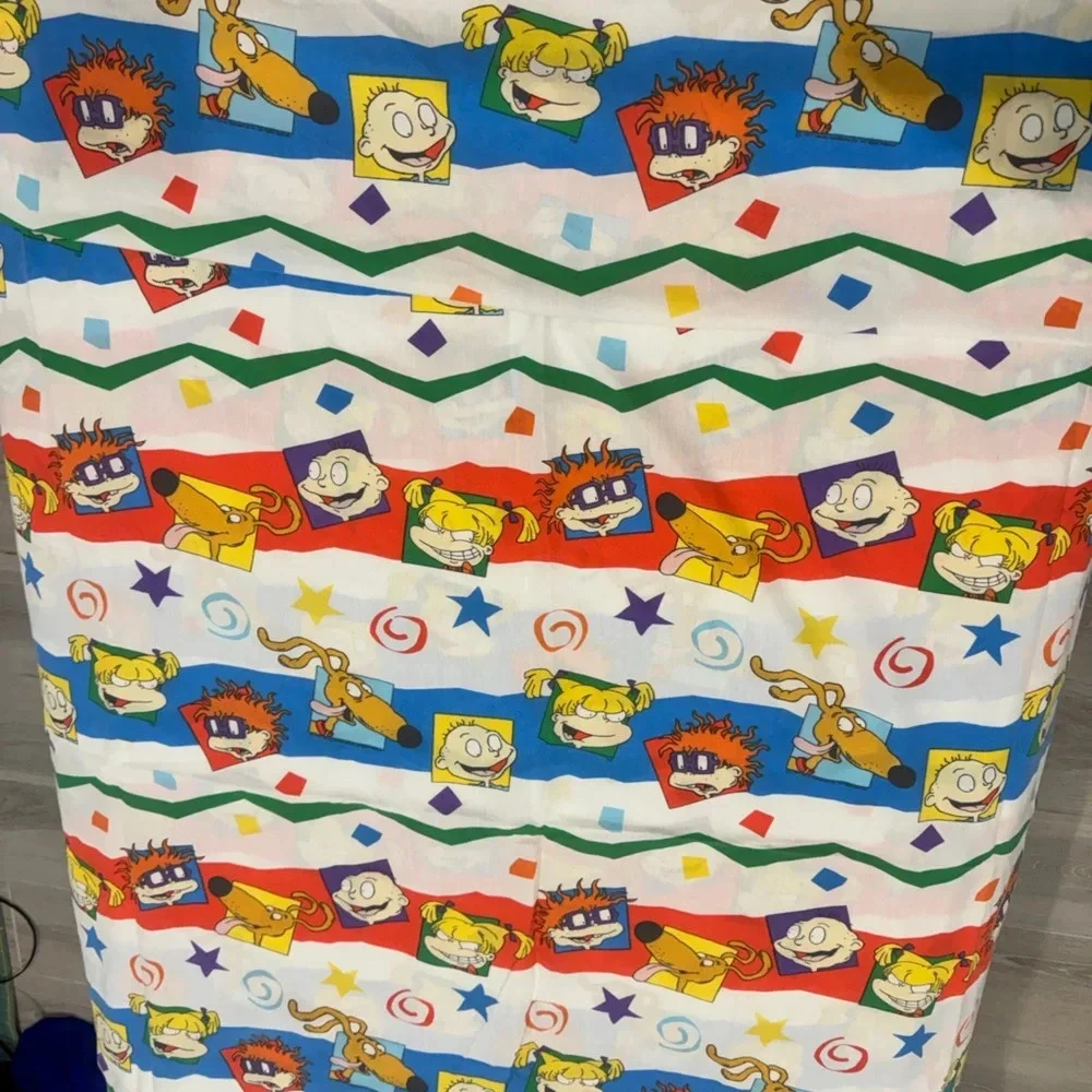 Vintage Rugrats twin bedding fitted and flat sheets y2k
